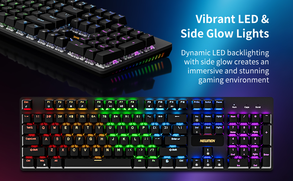 13 rainbow LED key lighting