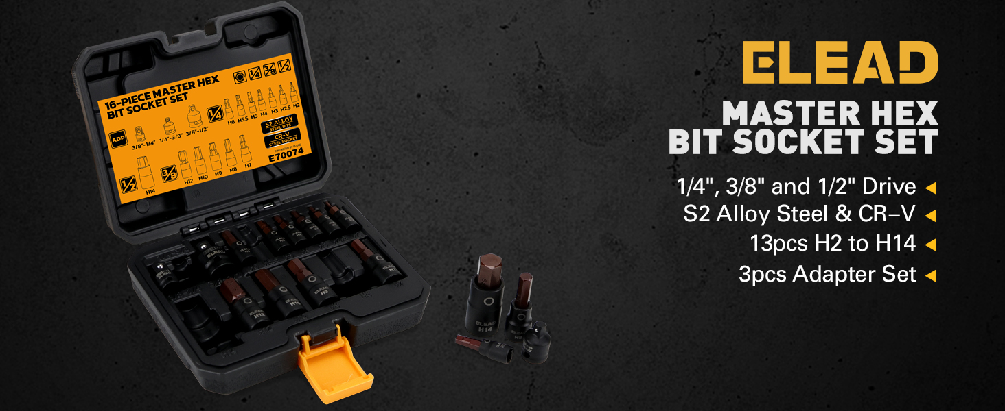 Metric Hex Bit Socket Set