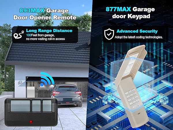 Universal Garage Door Opener Keypad Remote 