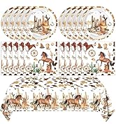 41Pcs Cowboy Birthday Party Decorations Wild West Party Tableware Set Western Cowboy Theme Paper ...