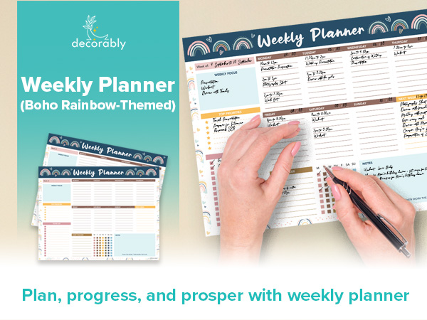 weekly planning notepad