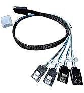SFF-8087 to 4×SATA Forward Breakout Cable 1.6ft/0.5m – Mini SAS 36-Pin to 4×7-Pin SATA III 6Gbps,...