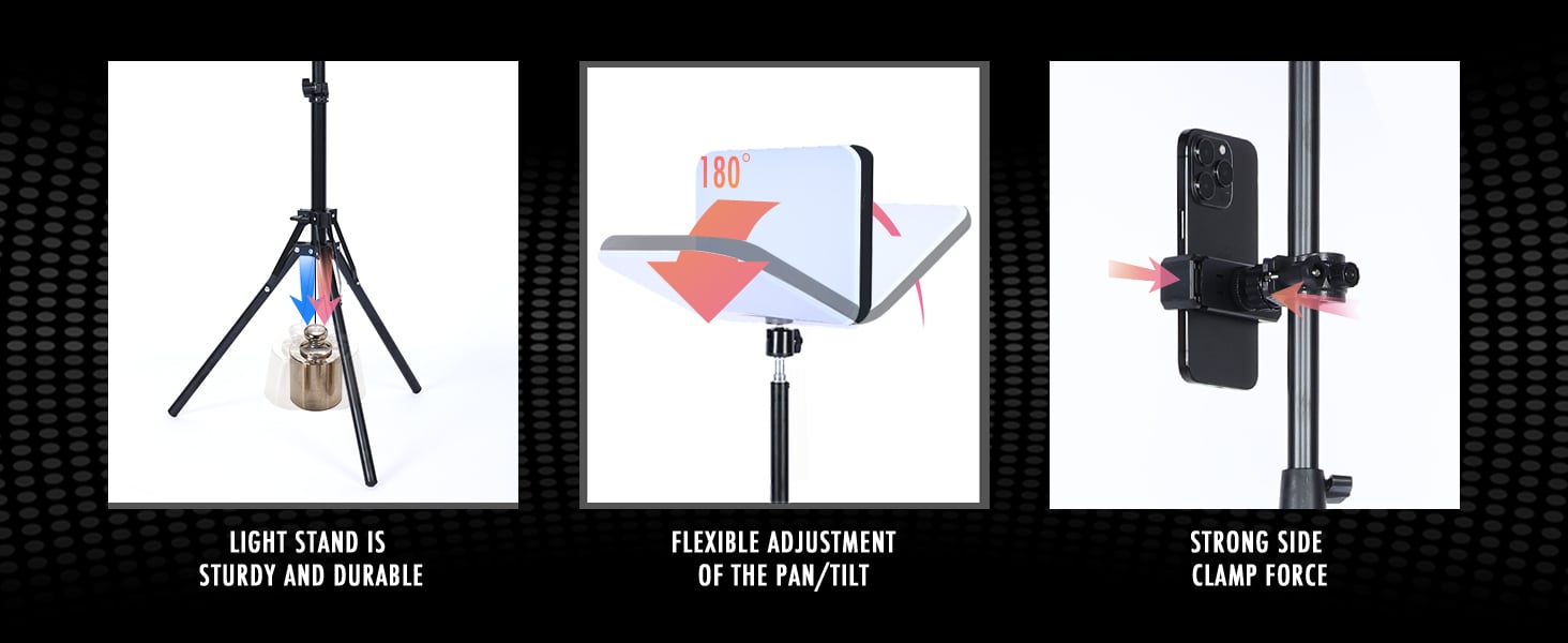 tripod led light for iphone