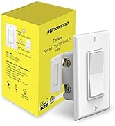 Minoston Z-Wave On/Off Switch Smart Light Switch in-Wall Paddle, Support 3-Way Installation, Work...