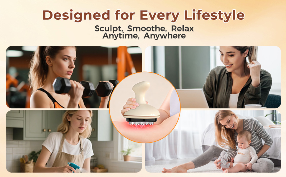 Handheld Massager with Heat, Portable and Easy-to-Use for Legs, Arms, and Belly