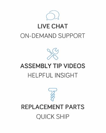 live chat, assembly tip videos and replacement parts