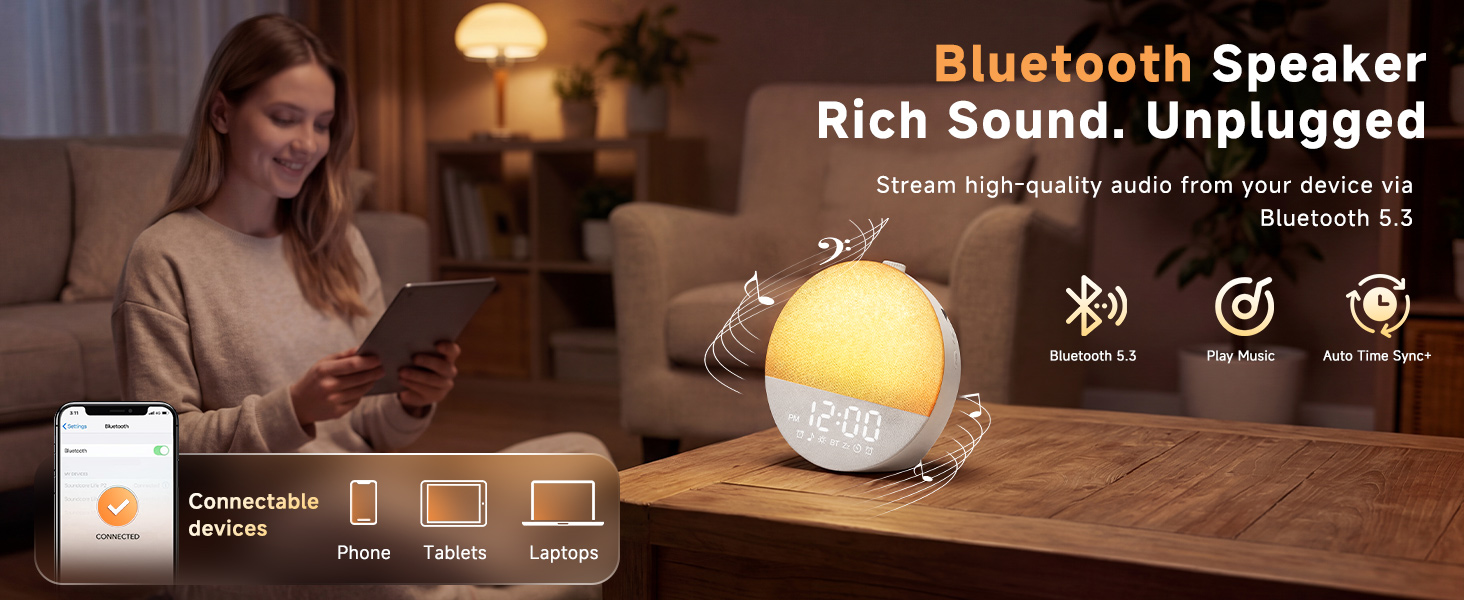 Bluetooth SpeakerRich Sound. Unplugged,Stream high-quality audio from your device via Bluetooth 5.3