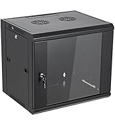 Tedgetal 9U Wall Mount Server Cabinet Network Rack Enclosure Locking Glass Door