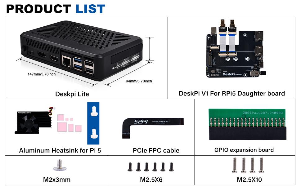 deskpi lite pi5 case