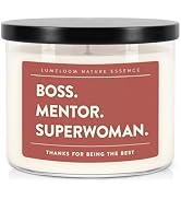 LUMELOOM Boss Gifts for Women, 14.5oz, Large 3-Wick Aromatherapy Lavender Scented Soy Wax Candle,...