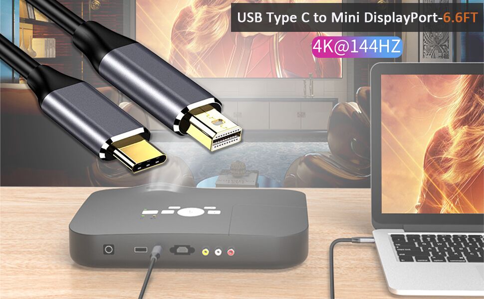USB C to Mini DisplayPort Cable1