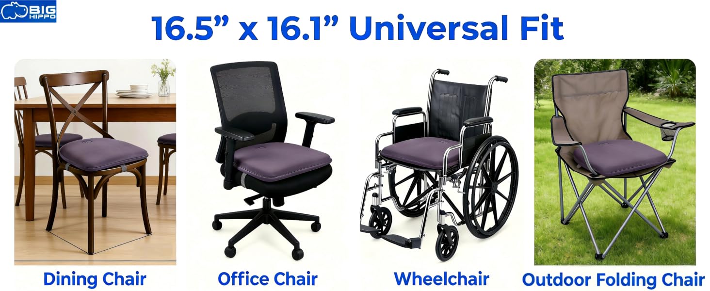 dining chair cushion, office chair, extra thick, washable cover, pressure relief