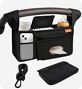Baby Uma Universal Stroller Organizer Bag - Stroller Caddy Organizer with XL Insulated Cup Holder...