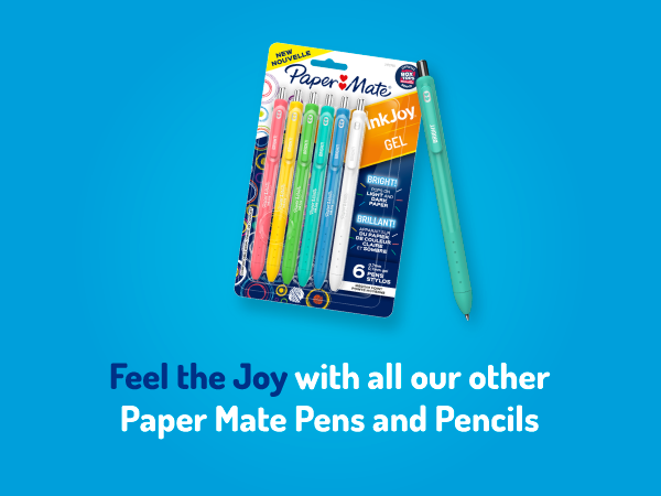 feel the joy paper mate inkjoy gel bright writing colorful trendy student teacher gift pens pencils 