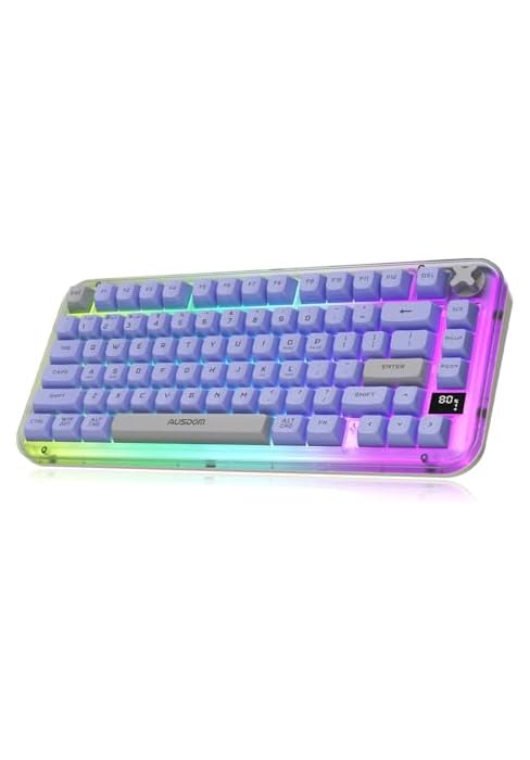 AUSDOM K75pro Wireless Gaming Creamy Keyboard, Tri-Mode BT/2.4G/USB-C Computer Keyboard, RGB Back...