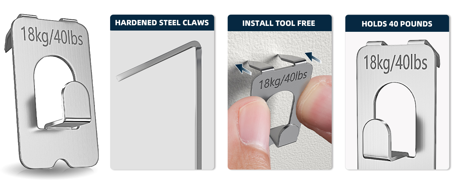 claw picture hangers for drywall