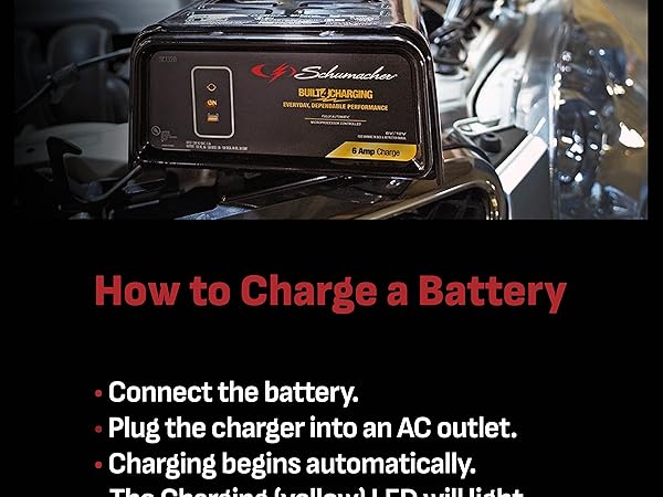 Schumacher SC1320 3-in-1 6A Fully Automatic Battery Charger and Maintainer