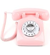 MCHEETA Rotary Phone, Desk Phones, Retro Phones for Landline, Vintage Corded Telephone with Redia...