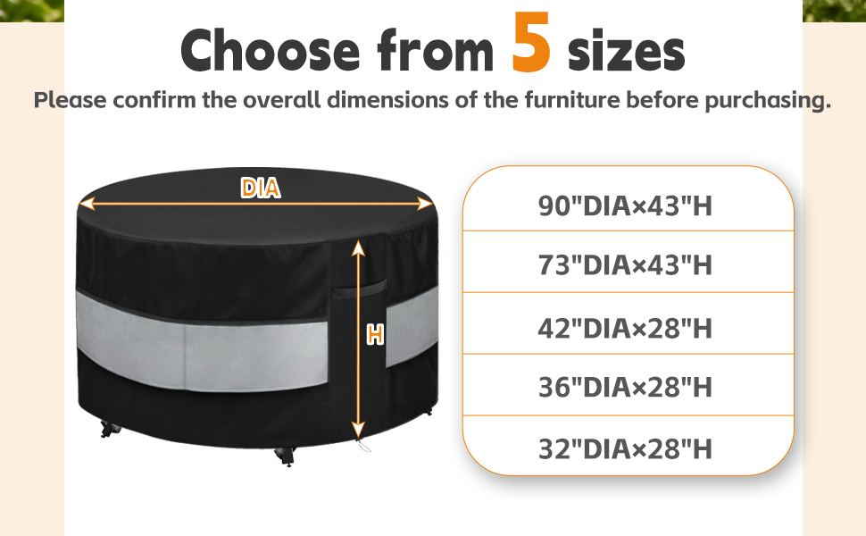 Round Patio Furniture Cover