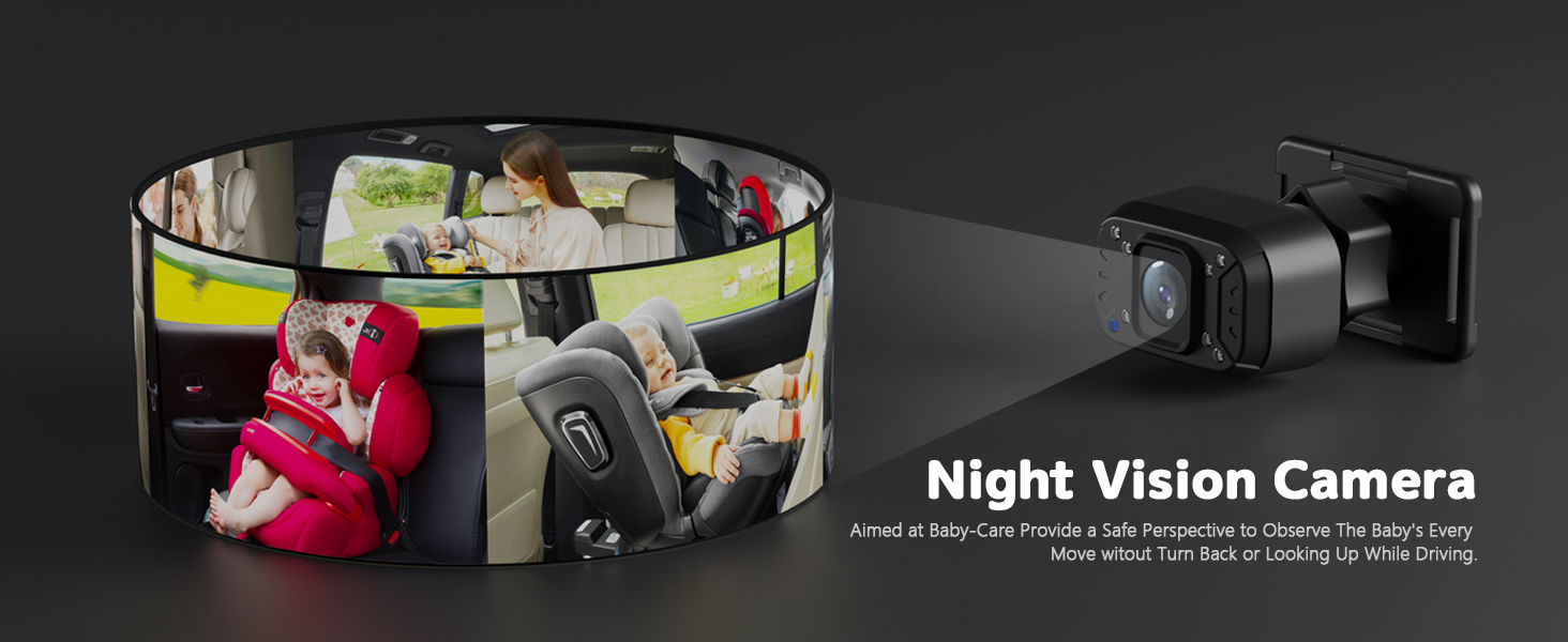 dual baby car camera