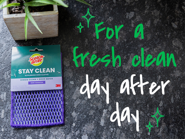scotch-brite stay clean scrubbing dish cloths