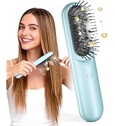 BONNET QUEEN 3-in-1 Electric Scalp Massager &amp; Mist Hair Brush for Curly Hair, Deep Conditioning, ...