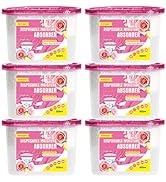 CANAGER Moisture Absorber Box, Lemon Rose-6 packs, Dehumidifier for Closet, Bedroom and Kitchen, ...