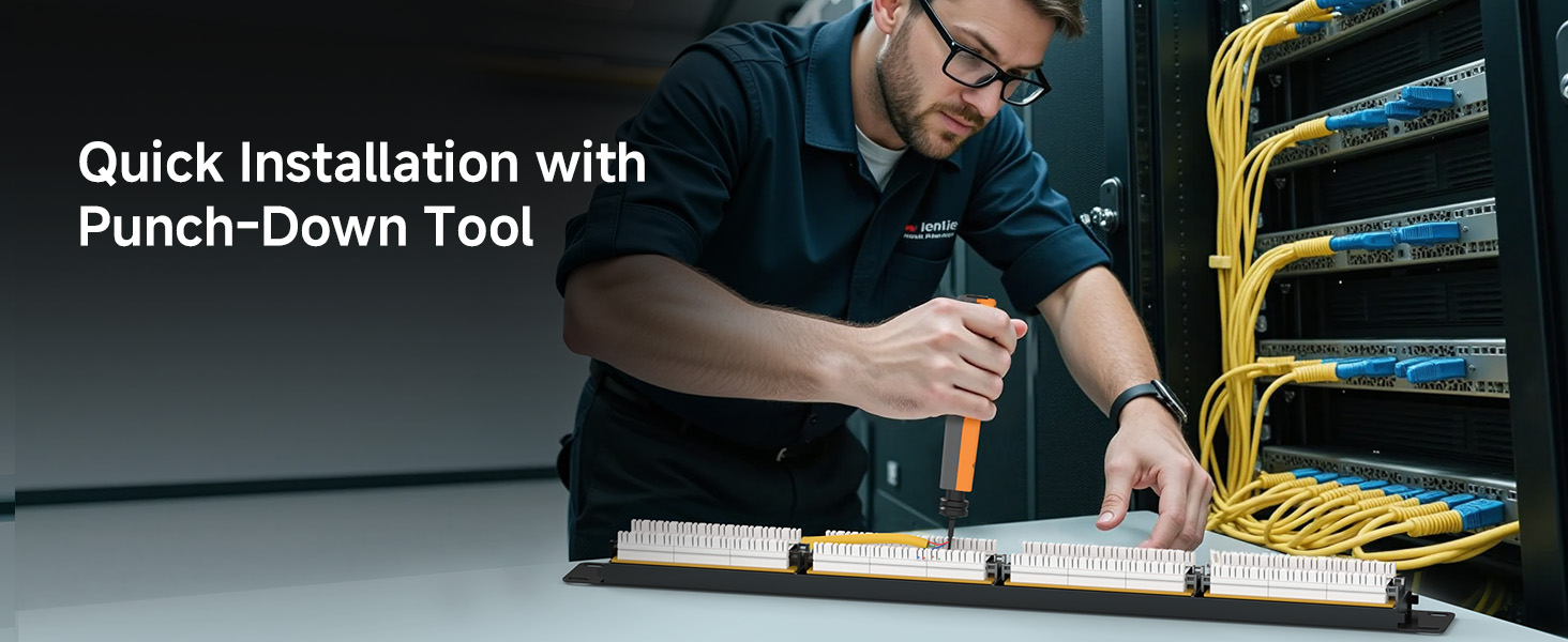 UL Listed Network Ethernet Patch Panel with Cable Management