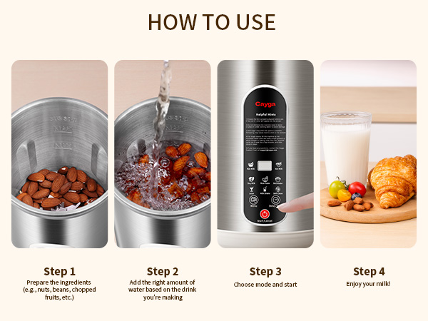 No Additives All Natural Quick to Make Easy to Clean Fast &amp; Efficient Simple Pouring Feature