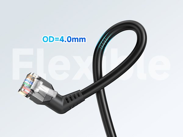 10Gbps Rotatable Cat 6 Ethernet Cable