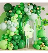 Green Balloon Arch Garland Kit,131PCS Shades of Green and Gold Balloon Arch, Latex Party Balloons...
