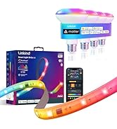 Linkind Matter Smart Light Bulb BR30 and LED Strip Lights RGB 10ft Compatible with Alexa and Goog...