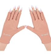 AIRSEE Anti UV Gloves for Nail Lamp, Professional UPF50+ UV Protection Gloves for Manicures Nail ...