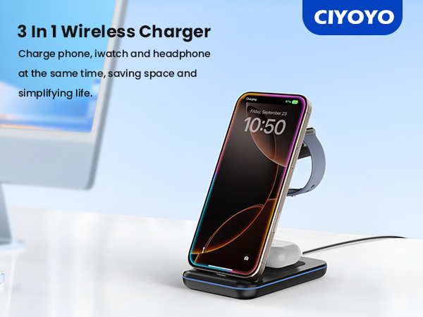 3 in 1 Wireless Charging Station for iPhone