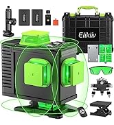 Laser Level Self Leveling - Elikliv Outdoor Robust Indoors 4D Green Cross Line Laser Level 4x360 ...