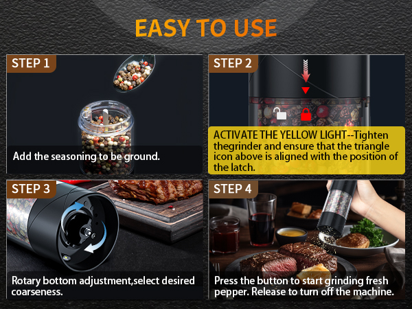 Electric Salt and Pepper Grinder Set