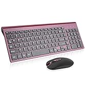 Wireless Keyboard Mouse Combo, cimetech Compact Full Size Wireless Keyboard and Mouse Set 2.4G Ul...