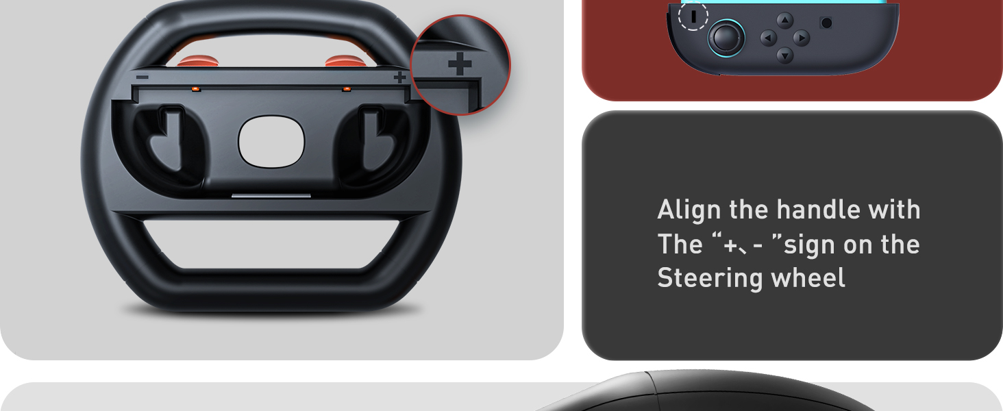 Steering Wheel for Nintendo Switch 2 JoyCons