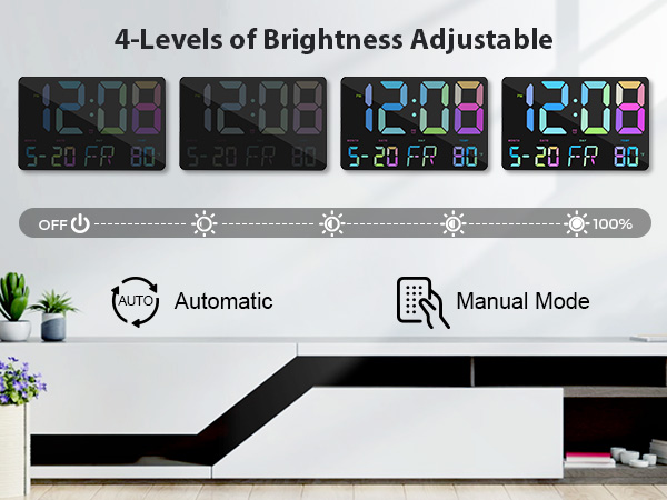 4 brightness adjustable