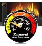 Wood Stove Thermometer Magnetic, Oven Stove Temperature Stove Top Thermometer for Wood Burning St...