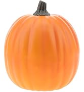 Vhxmaizxn 6.7 Inch Artificial Pumpkins Halloween Fall Harvest Lifelike Fake Foam Pumpkin Orange A...