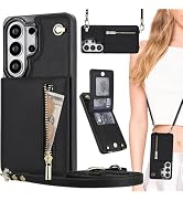 Fofvccv Crossbody Wallet Case for Samsung Galaxy S26 Ultra with Card Slots Holder, Women PU Leath...