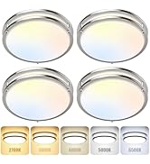 4-Pack 12 Inch Dimmable LED Ceiling Lights, 36W 2700K/3000K/4000K/5000K/6500K Adjusted Flush Moun...