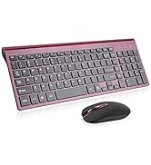 Wireless Keyboard Mouse Combo, cimetech Compact Full Size Wireless Keyboard and Mouse Set 2.4G Ul...