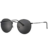 Pro Acme Small Round Metal Polarized Sunglasses for Women Retro Designer Style