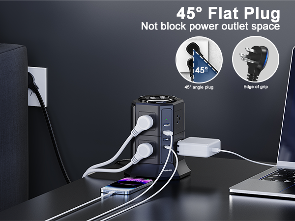 45° Flat Plug