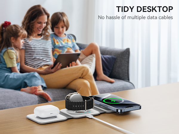 All-in-one wireless charging without the clutter of charging cables
