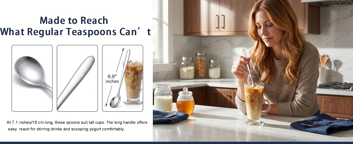 Silverware spoons Kitchen spoons Utensil spoons Tableware spoons Iced coffee spoons