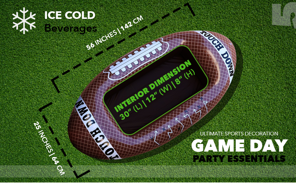 56 by 25 inch sports party bar decoration keeps beverages drinks cold