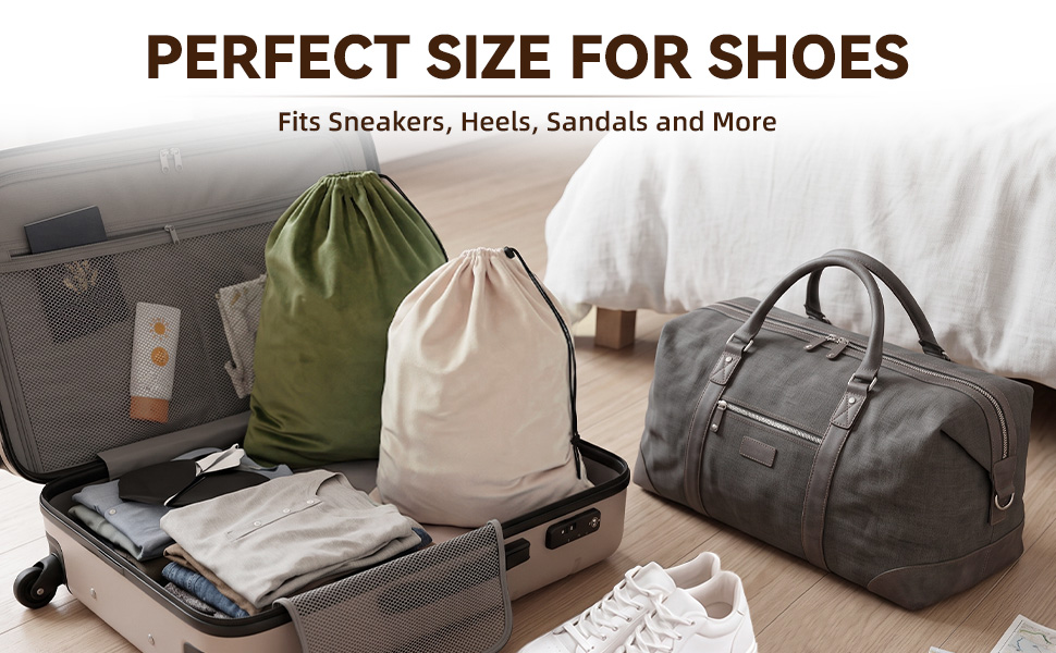 4 Pcs Travel Shoe Bags for Packing